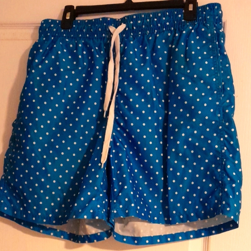 O'Neill Blue and White Swim Shorts with Elastic Waistband with Draw String and P